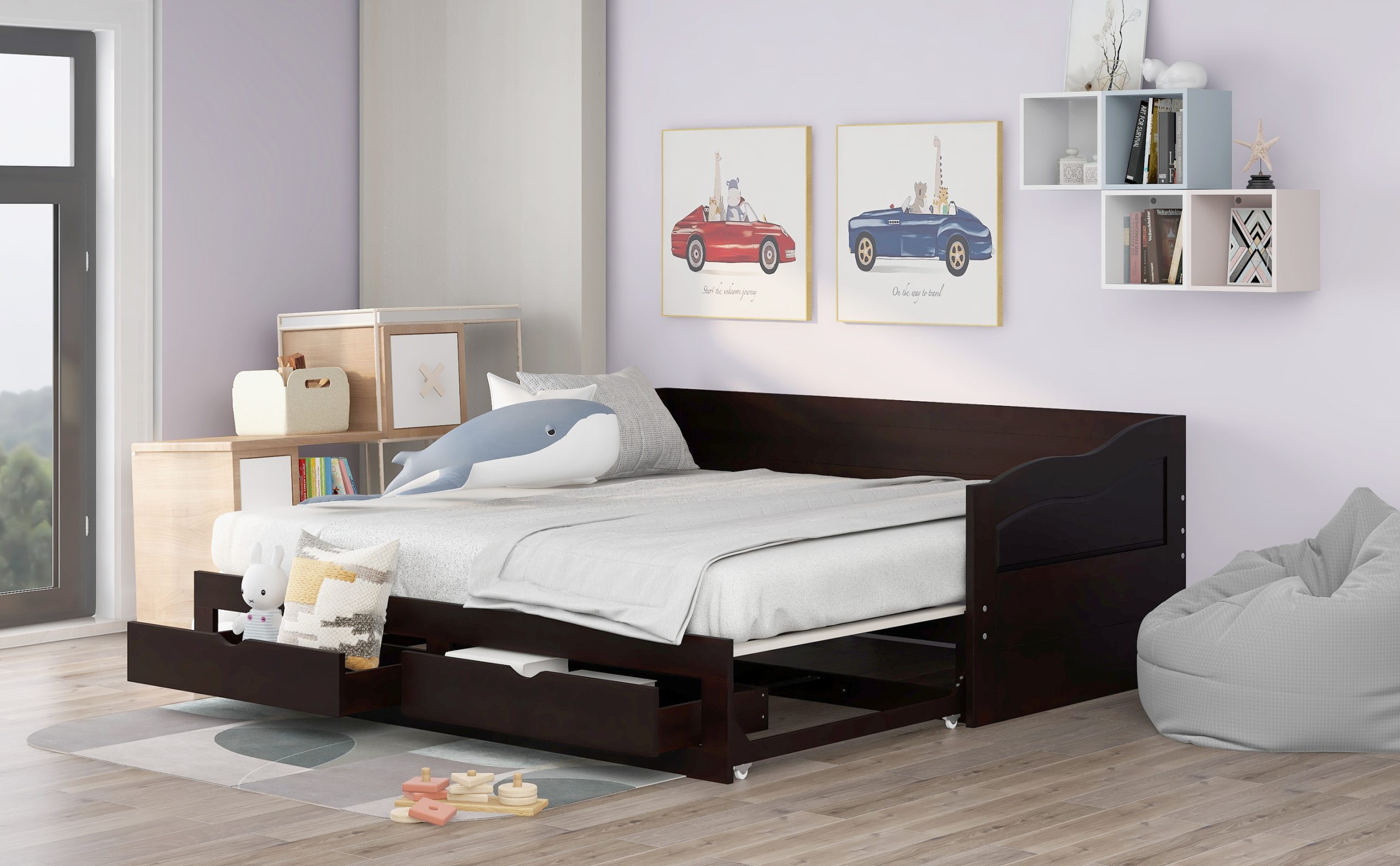 Wooden Daybed with Trundle Bed and Drawers 25 Wooden Daybed with Trundle Bed and Drawers