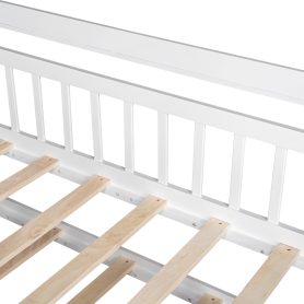 Wooden Twin Size House Bed with Trundle and Shelf 27 Wooden Twin Size House Bed with Trundle and Shelf