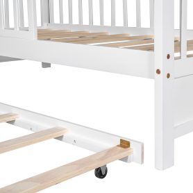 Wooden Twin Size House Bed with Trundle and Shelf 25 Wooden Twin Size House Bed with Trundle and Shelf