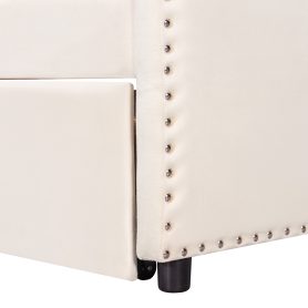 Twin Size Velvet Upholstered Daybed with Pop Up Trundle 38 Twin Size Velvet Upholstered Daybed with Pop Up Trundle