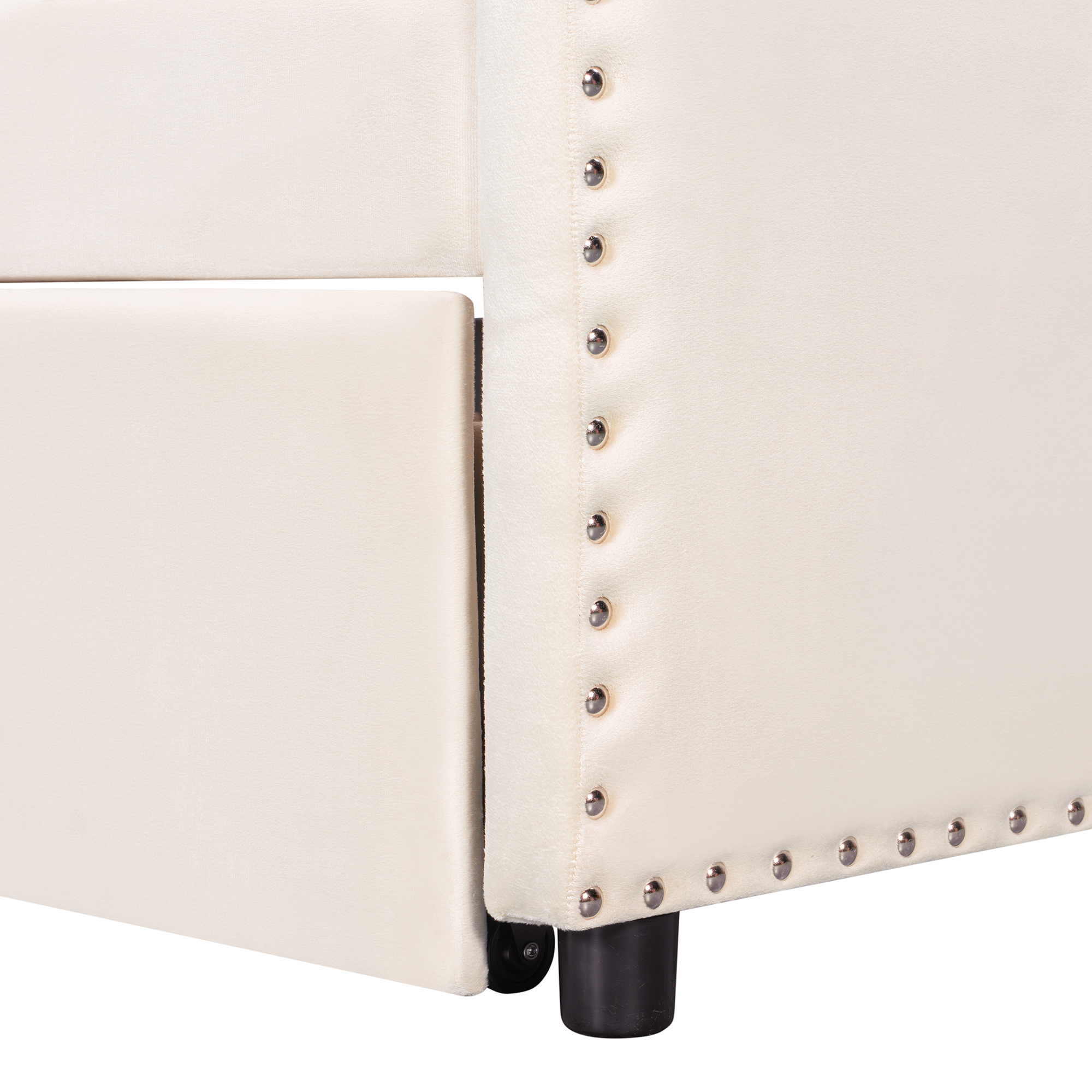 Twin Size Velvet Upholstered Daybed with Pop Up Trundle 17 Twin Size Velvet Upholstered Daybed with Pop Up Trundle