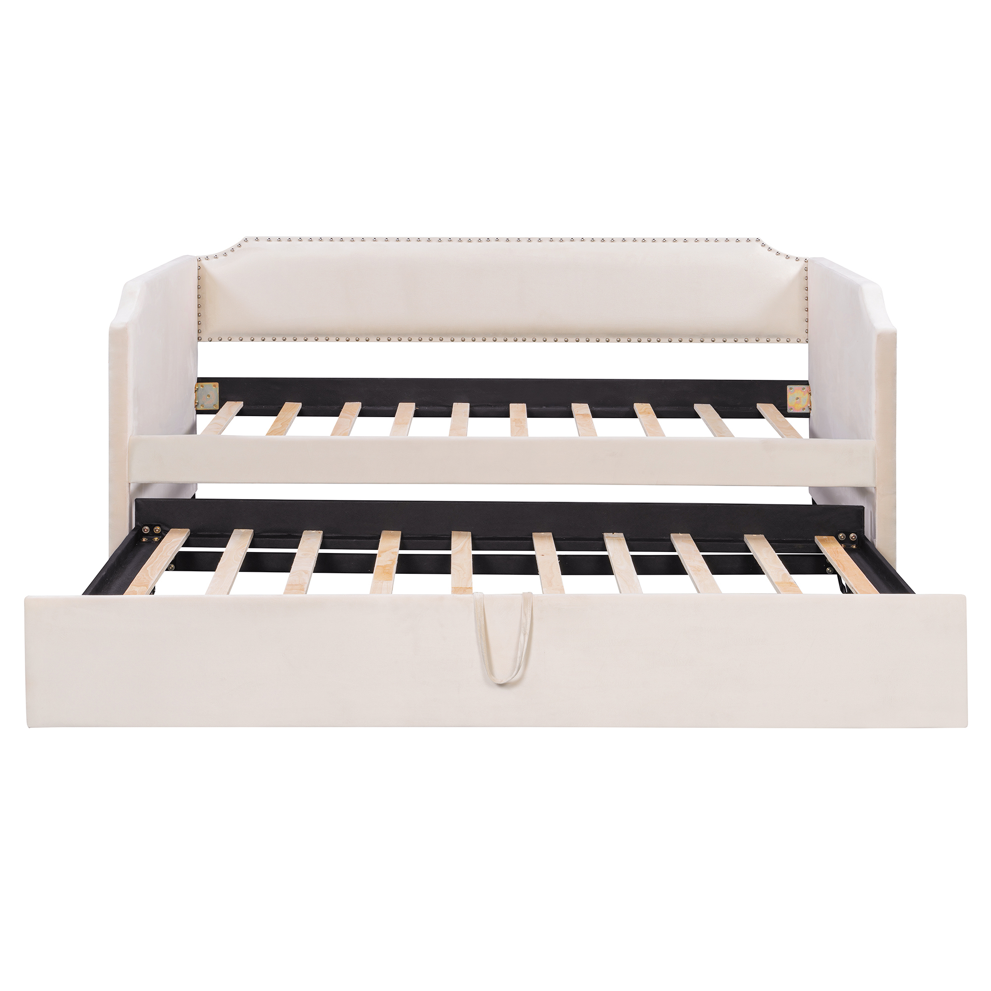 Twin Size Velvet Upholstered Daybed with Pop Up Trundle 12 Twin Size Velvet Upholstered Daybed with Pop Up Trundle