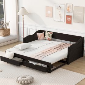 Wooden Daybed with Trundle Bed and Drawers 30 Wooden Daybed with Trundle Bed and Drawers