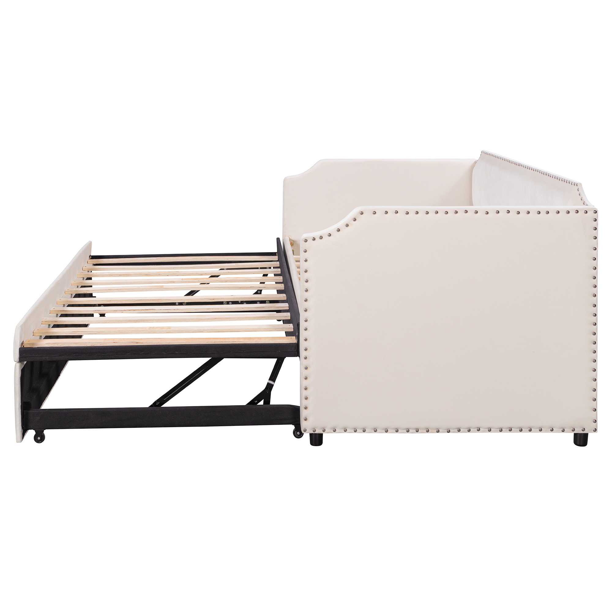 Twin Size Velvet Upholstered Daybed with Pop Up Trundle 15 Twin Size Velvet Upholstered Daybed with Pop Up Trundle