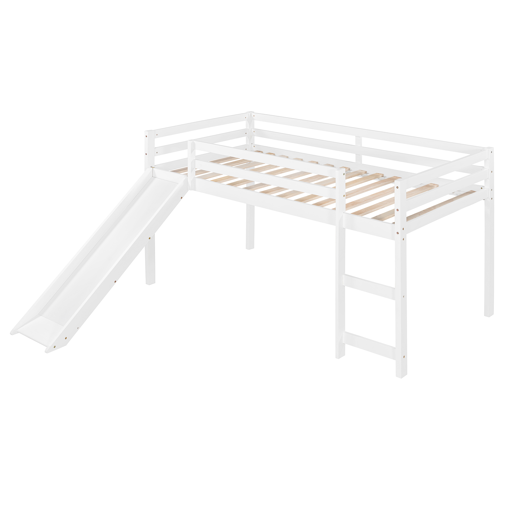 Twin Loft Bed With Slide, Multifunctional Design 15 Twin Loft Bed With Slide, Multifunctional Design