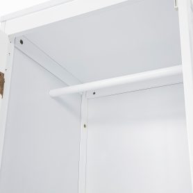 Queen Size Wood Murphy Bed With Wardrobe, Desk, Gas Struts and Charging Station