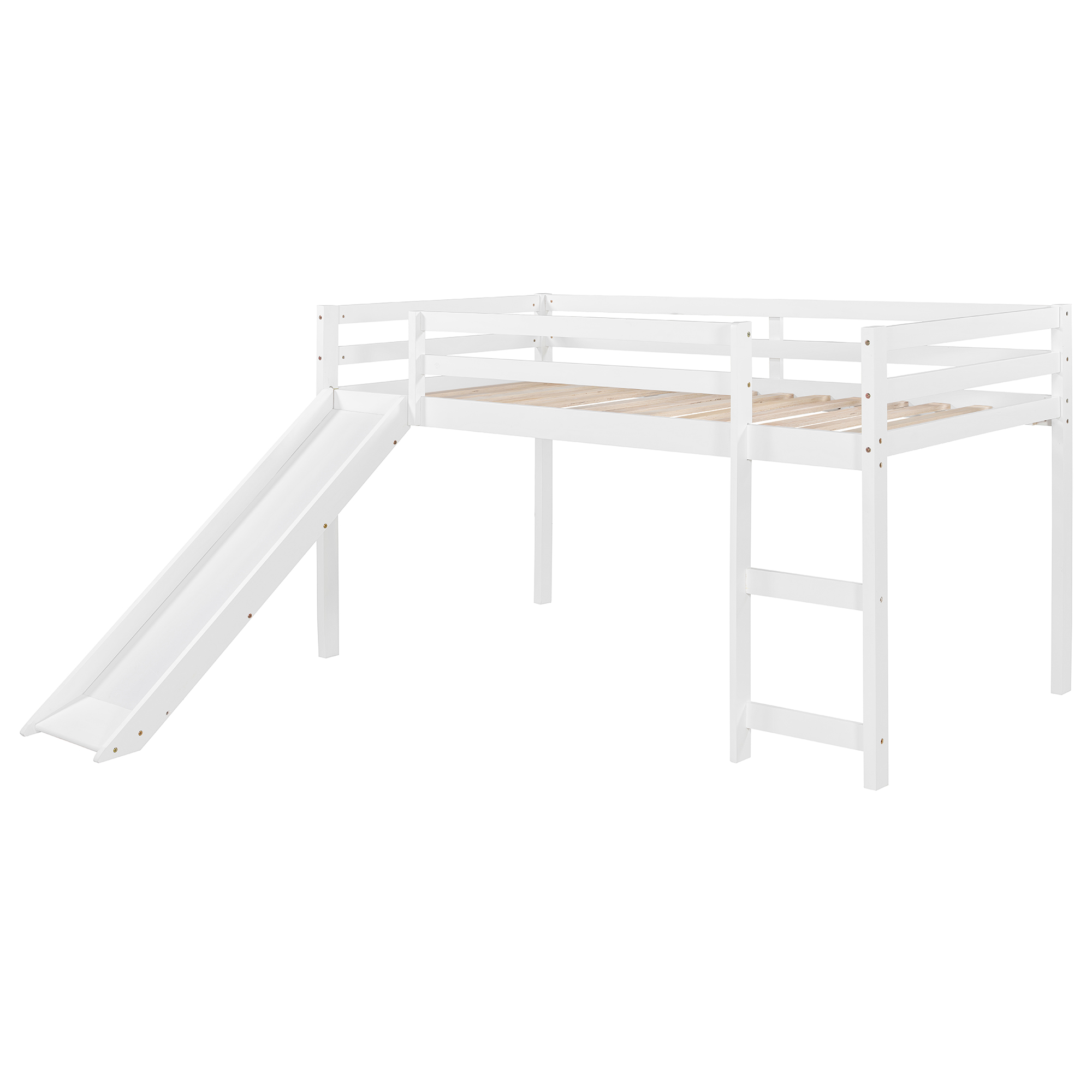 Twin Loft Bed With Slide, Multifunctional Design 8 Twin Loft Bed With Slide, Multifunctional Design