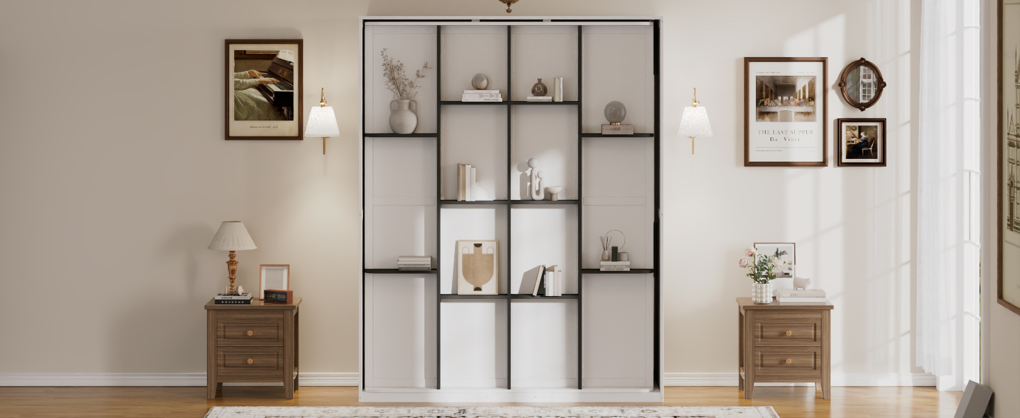 Rotating Queen Murphy Bed with Hidden Storage Racks 15 Rotating Queen Murphy Bed with Hidden Storage Racks