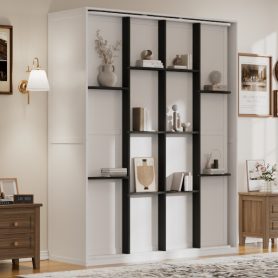 Rotating Queen Murphy Bed with Hidden Storage Racks 52 Rotating Queen Murphy Bed with Hidden Storage Racks