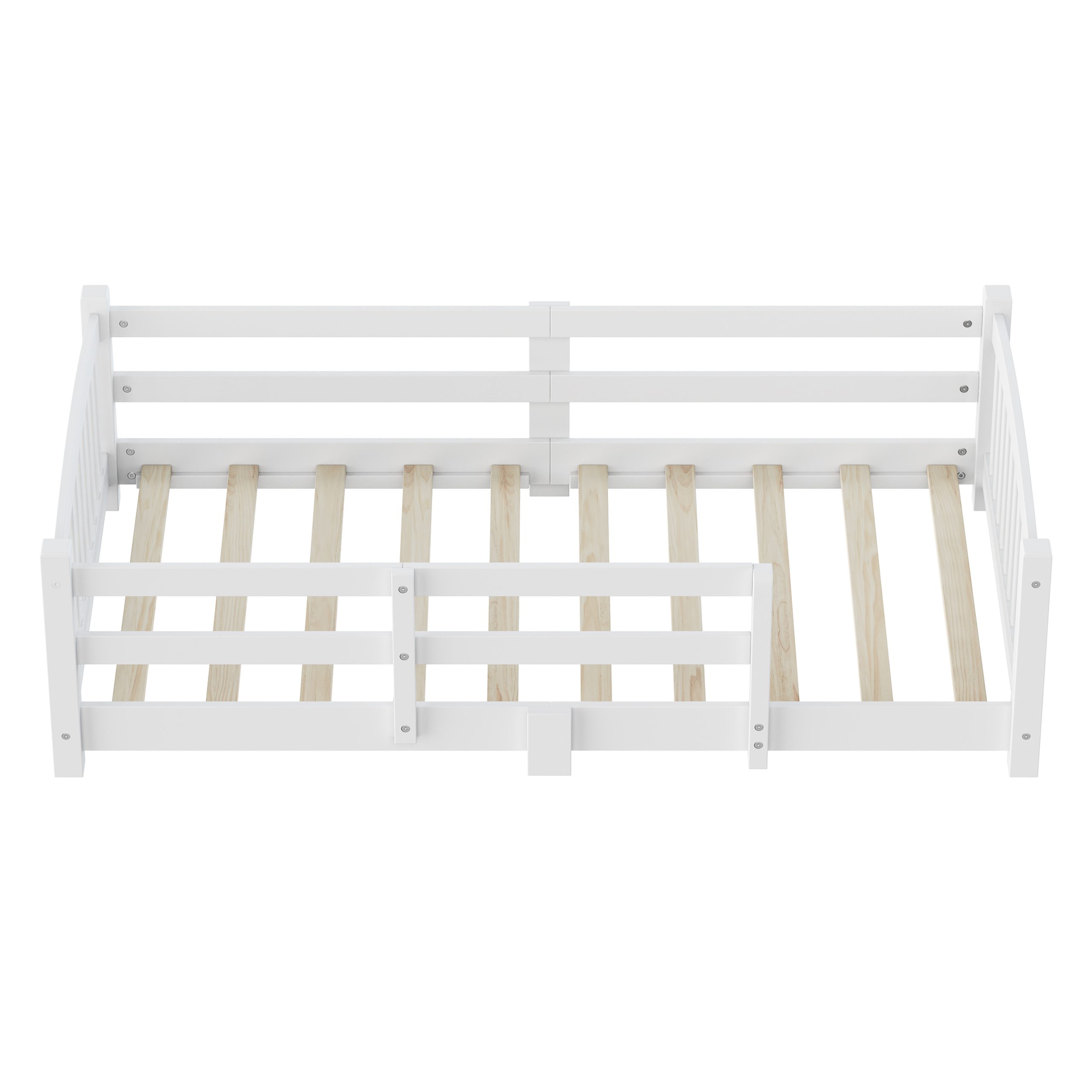 Twin Montessori Floor Bed with Slats and Safety Guardrails 12 Twin Montessori Floor Bed with Slats and Safety Guardrails
