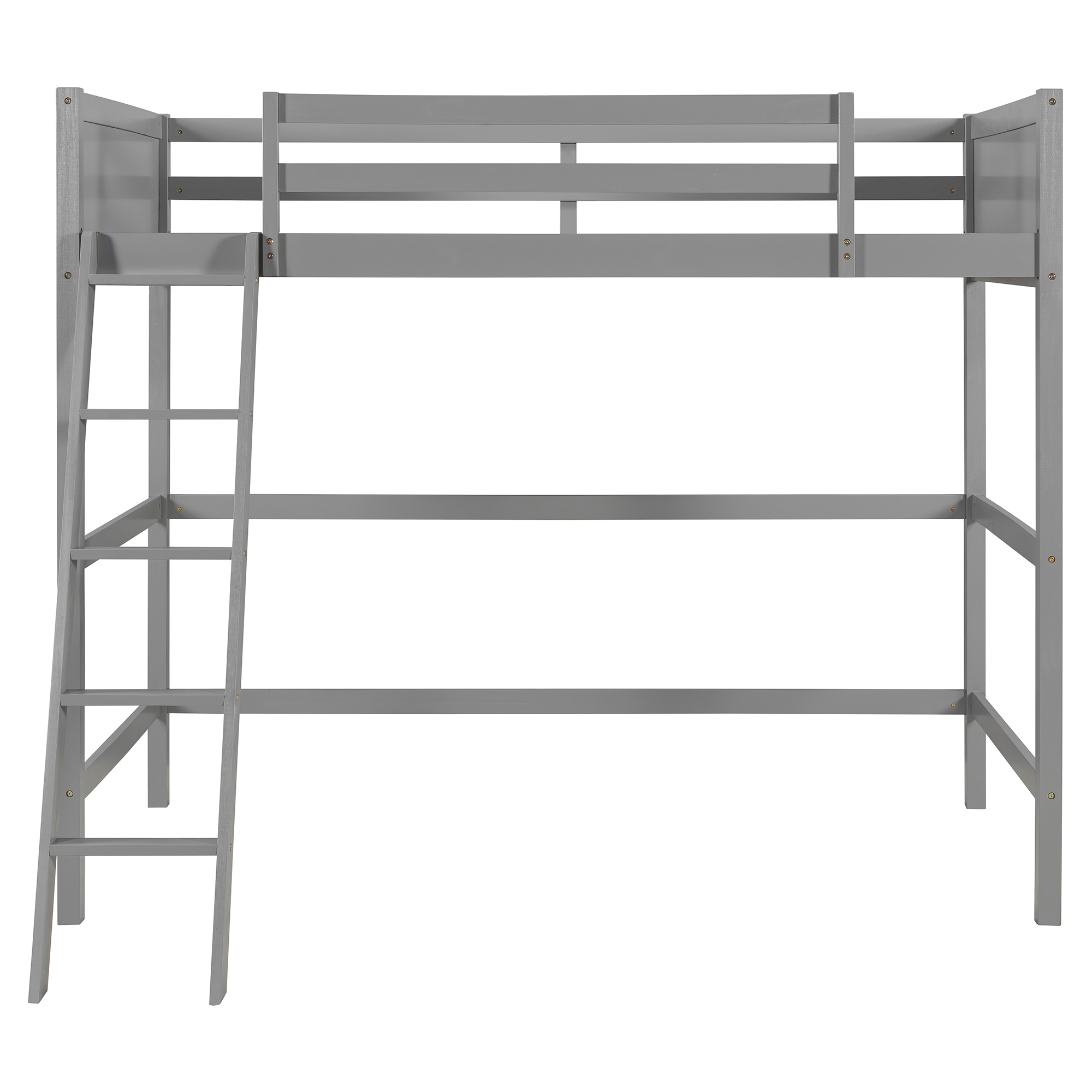 Solid Wood Twin Loft Bed with Ladder 11 Solid Wood Twin Loft Bed with Ladder