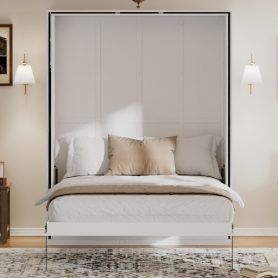 Rotating Queen Murphy Bed with Hidden Storage Racks