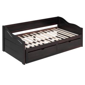 Wooden Daybed with Trundle Bed and Drawers 33 Wooden Daybed with Trundle Bed and Drawers