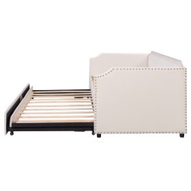 Twin Size Velvet Upholstered Daybed with Pop Up Trundle 35 Twin Size Velvet Upholstered Daybed with Pop Up Trundle