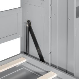 Queen Murphy Bed with Dual Sliding Storage Cabinets