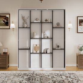 Rotating Queen Murphy Bed with Hidden Storage Racks 61 Rotating Queen Murphy Bed with Hidden Storage Racks
