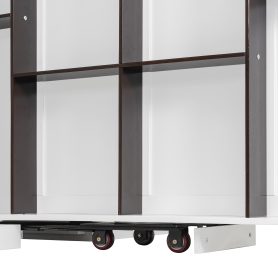 Rotating Queen Murphy Bed with Hidden Storage Racks 79 Rotating Queen Murphy Bed with Hidden Storage Racks