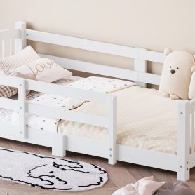Twin Montessori Floor Bed with Slats and Safety Guardrails 41 Twin Montessori Floor Bed with Slats and Safety Guardrails