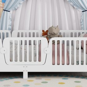 Twin Floor Bed With Slats And Fence 36 Twin Floor Bed With Slats And Fence