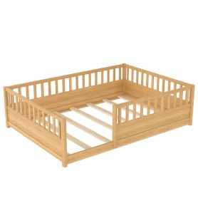 Montessori Wooden Children's Floor Bed, Full Size