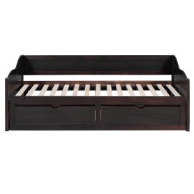 Wooden Daybed with Trundle Bed and Drawers 31 Wooden Daybed with Trundle Bed and Drawers