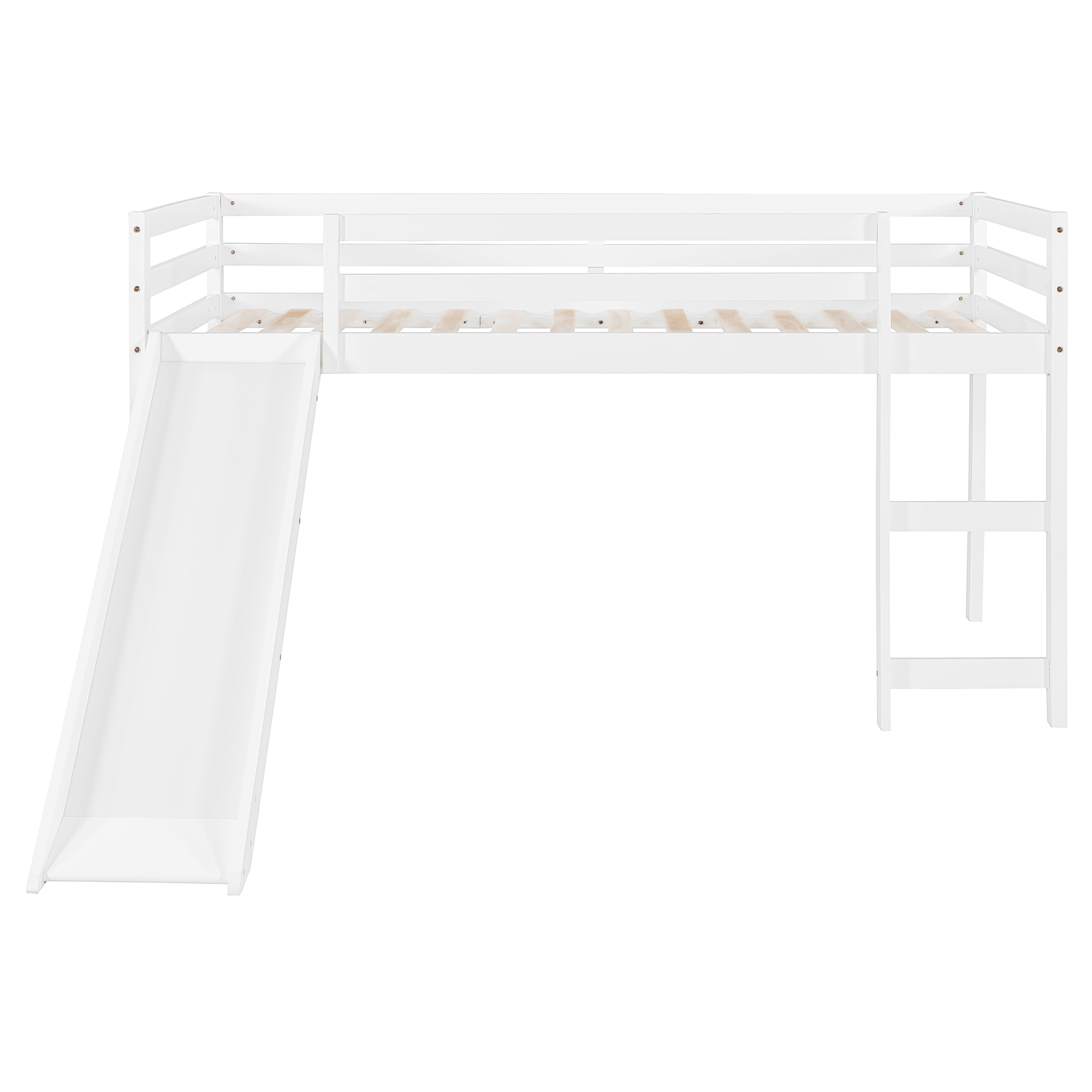 Twin Loft Bed With Slide, Multifunctional Design 12 Twin Loft Bed With Slide, Multifunctional Design