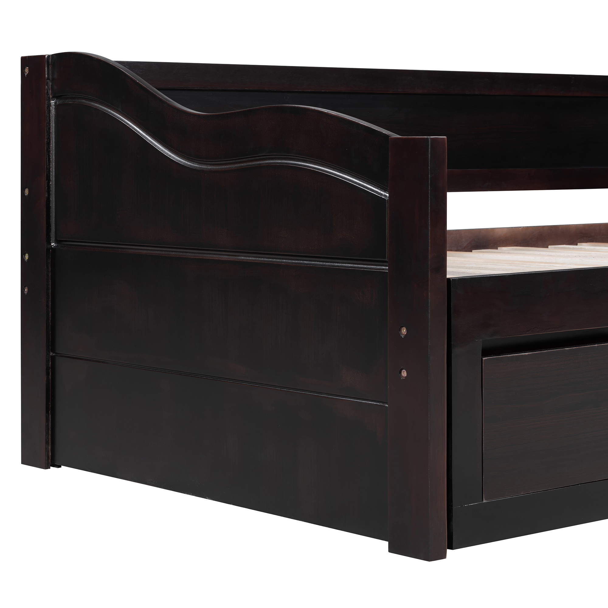 Wooden Daybed with Trundle Bed and Drawers 16 Wooden Daybed with Trundle Bed and Drawers