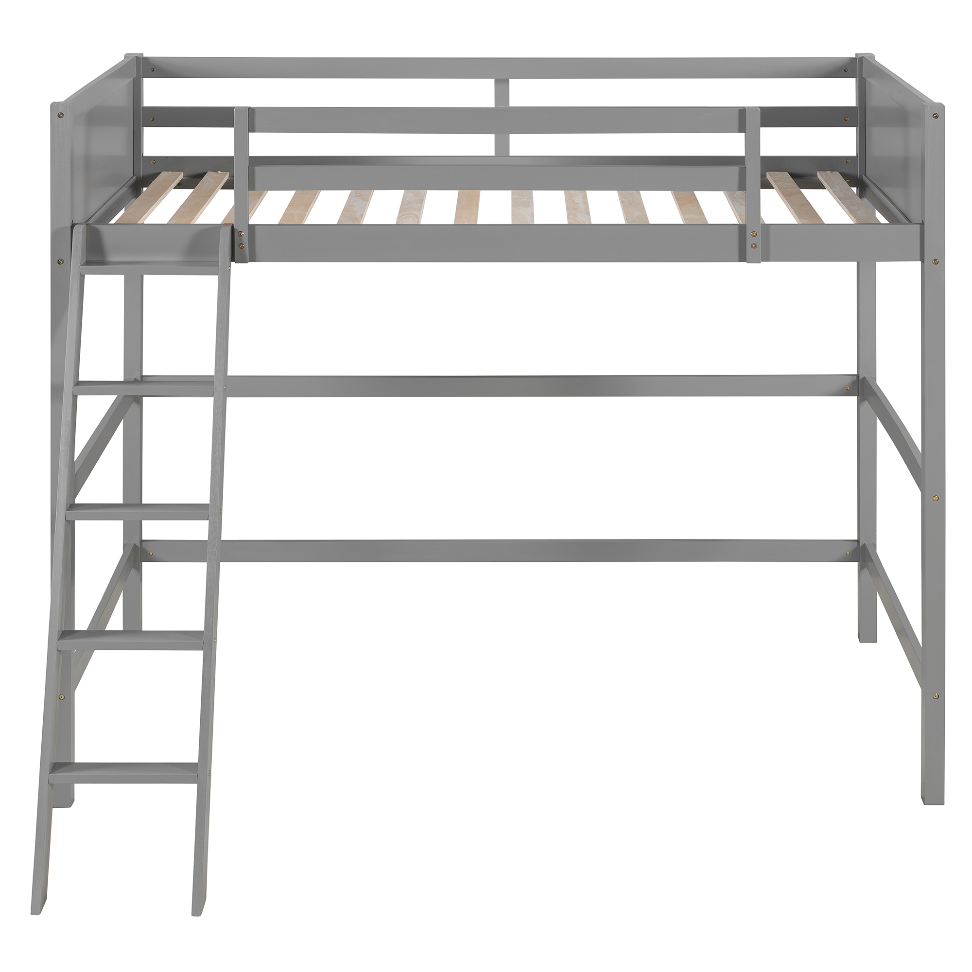 Solid Wood Twin Loft Bed with Ladder 12 Solid Wood Twin Loft Bed with Ladder