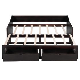 Wooden Daybed with Trundle Bed and Drawers 32 Wooden Daybed with Trundle Bed and Drawers