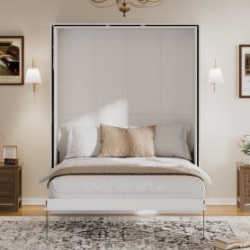 Home 37 Rotating Queen Murphy Bed with Hidden Storage Racks
