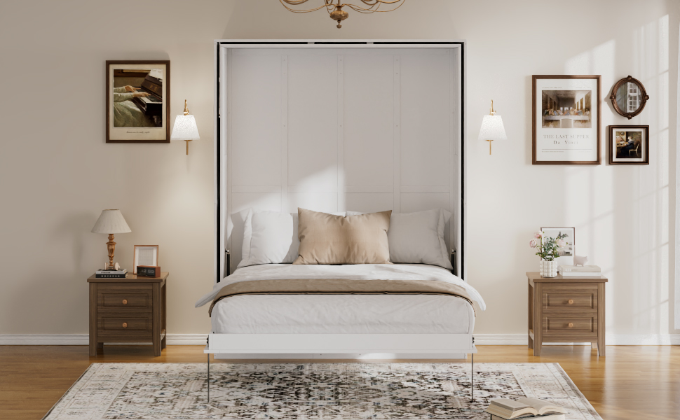 Rotating Queen Murphy Bed with Hidden Storage Racks 2 Rotating Queen Murphy Bed with Hidden Storage Racks