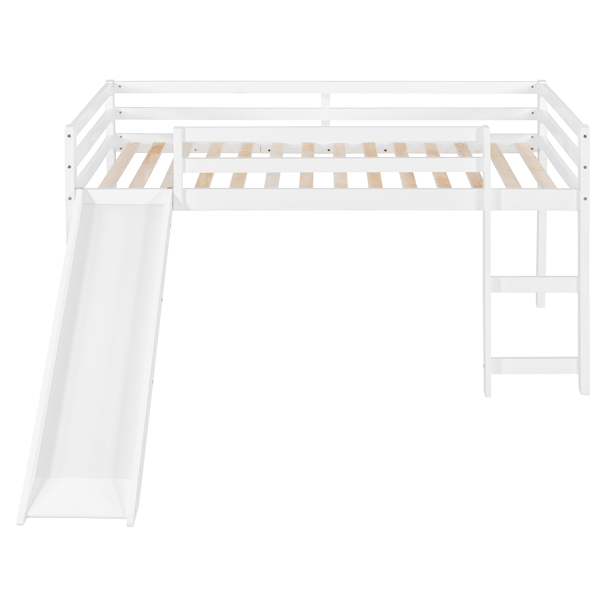 Twin Loft Bed With Slide, Multifunctional Design 13 Twin Loft Bed With Slide, Multifunctional Design