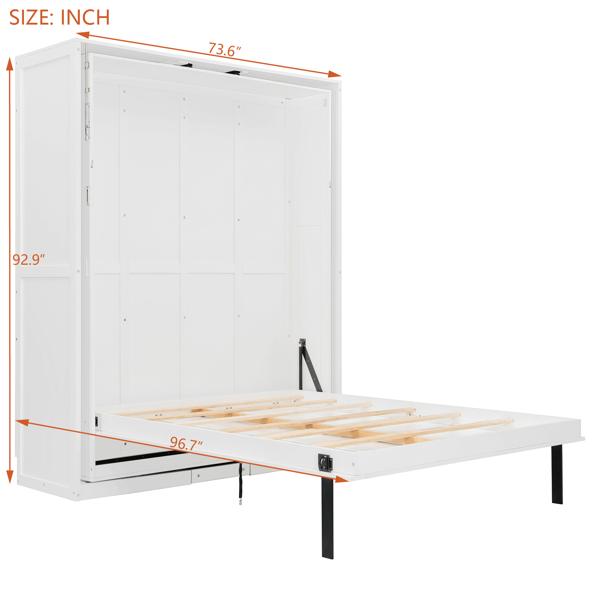 Rotating Queen Murphy Bed with Hidden Storage Racks 42 Rotating Queen Murphy Bed with Hidden Storage Racks
