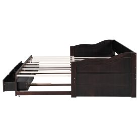 Wooden Daybed with Trundle Bed and Drawers 36 Wooden Daybed with Trundle Bed and Drawers