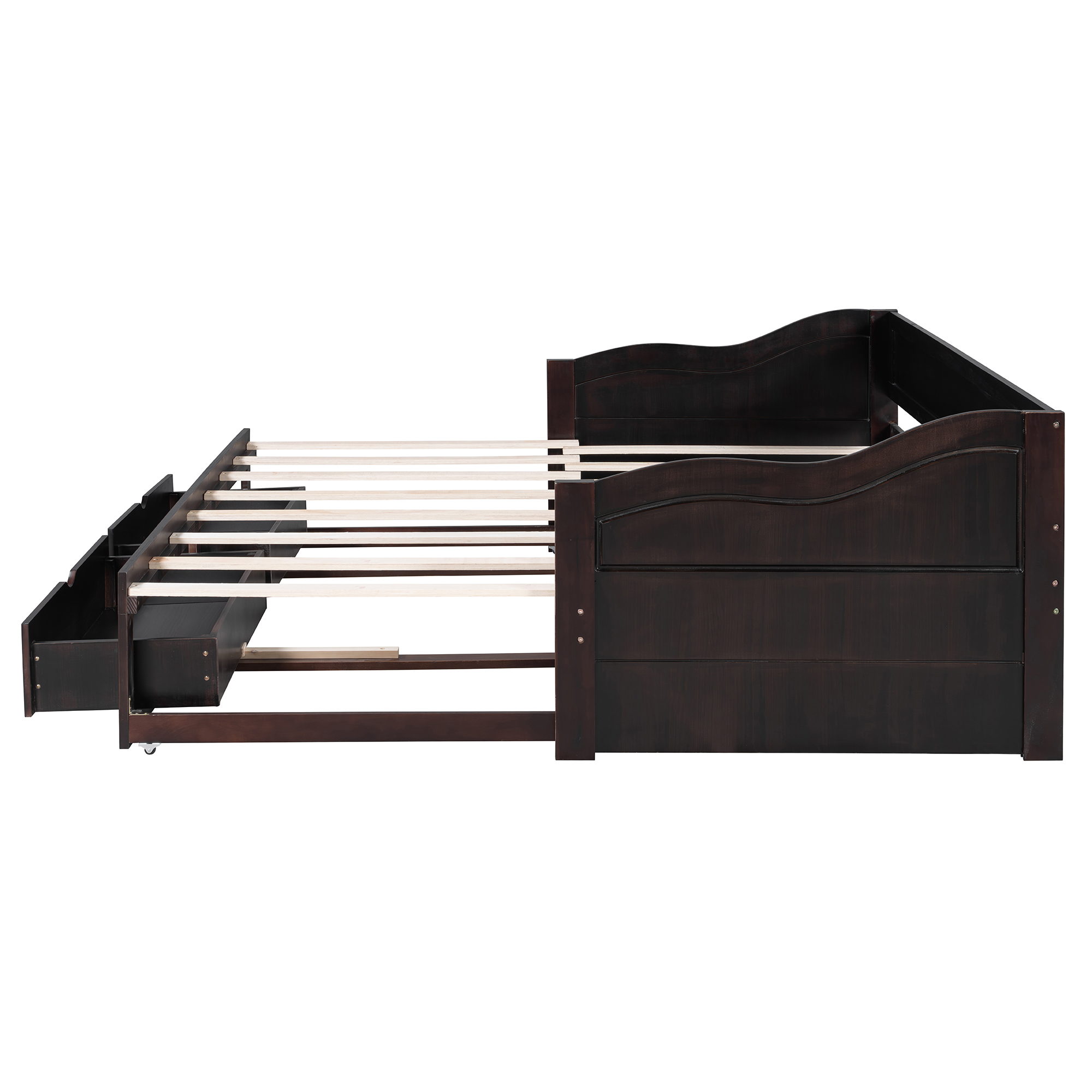 Wooden Daybed with Trundle Bed and Drawers 14 Wooden Daybed with Trundle Bed and Drawers