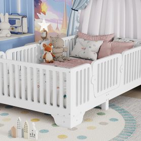 Twin Floor Bed With Slats And Fence 26 Twin Floor Bed With Slats And Fence