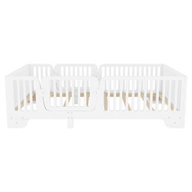 Twin Floor Bed With Slats And Fence 33 Twin Floor Bed With Slats And Fence