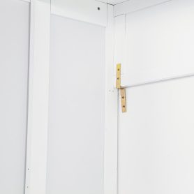 Queen Size Wood Murphy Bed With Wardrobe, Desk, Gas Struts and Charging Station