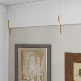 Queen Size Wood Murphy Bed With Wardrobe, Desk, Gas Struts and Charging Station