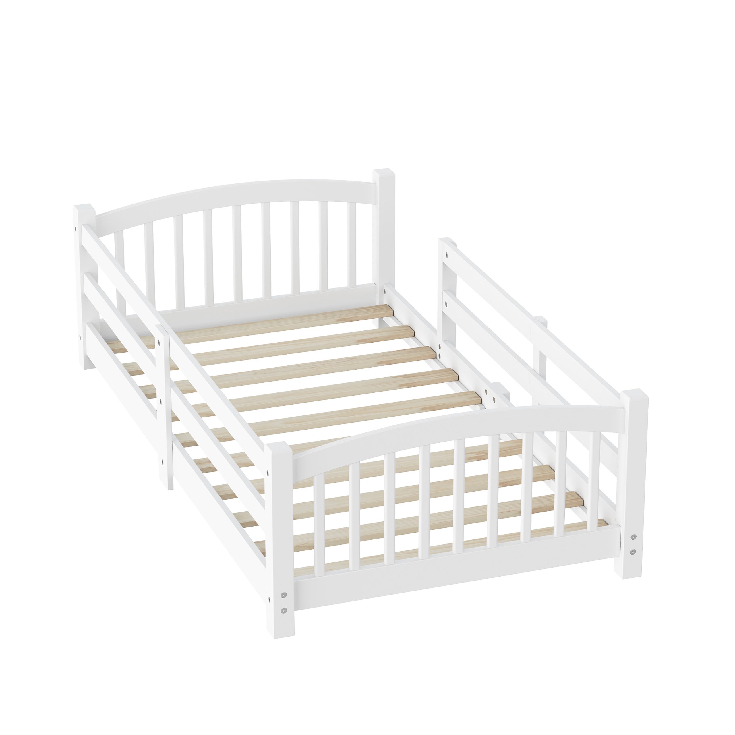 Twin Montessori Floor Bed with Slats and Safety Guardrails 14 Twin Montessori Floor Bed with Slats and Safety Guardrails