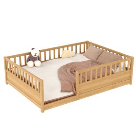 Montessori Wooden Children's Floor Bed, Full Size