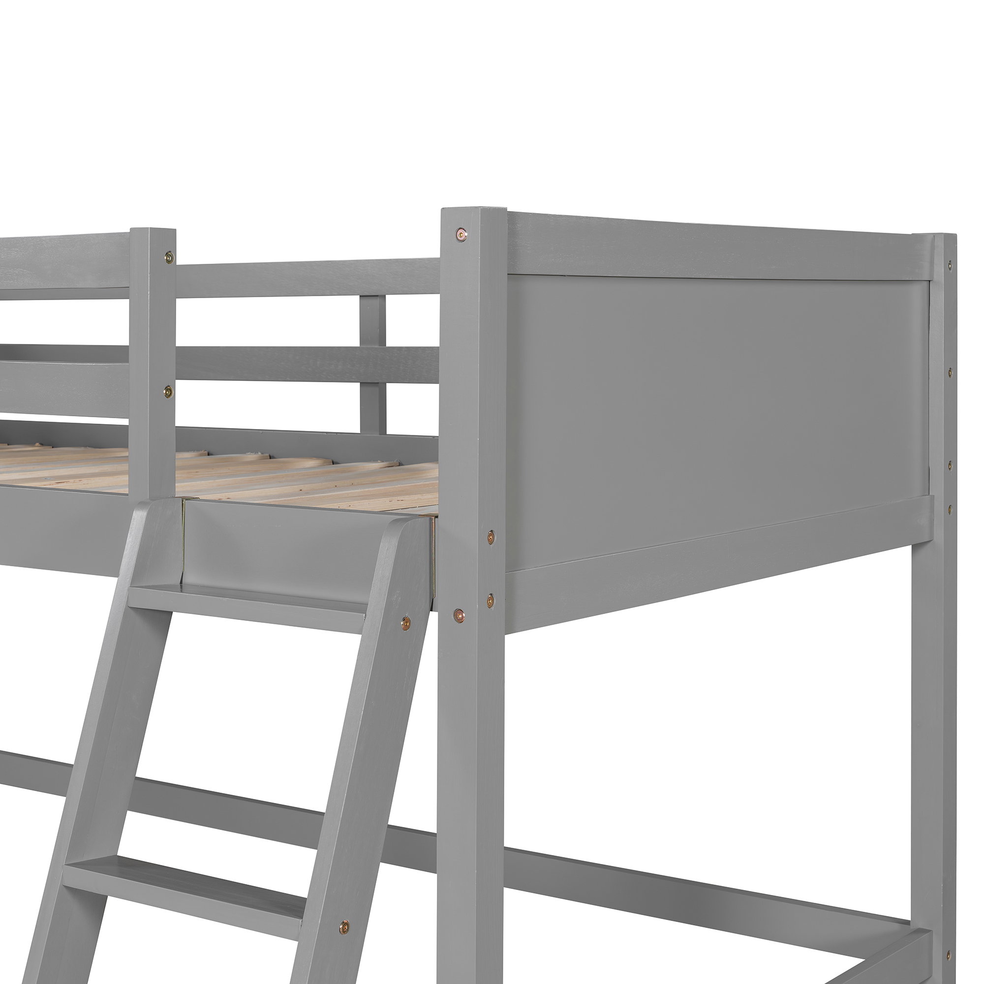 Solid Wood Twin Loft Bed with Ladder 7 Solid Wood Twin Loft Bed with Ladder
