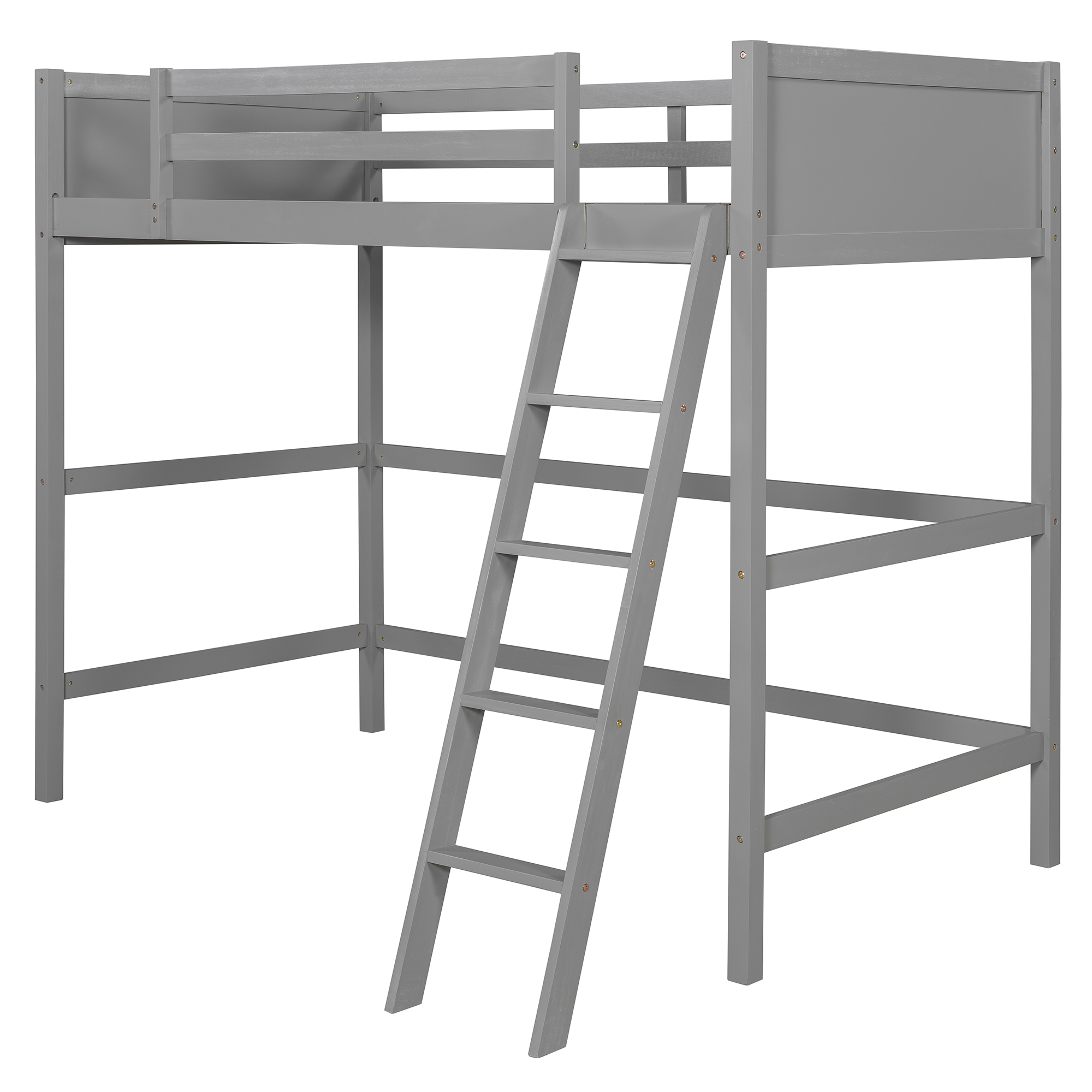 Solid Wood Twin Loft Bed with Ladder 10 Solid Wood Twin Loft Bed with Ladder