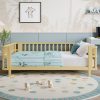 Children's Double Wooden Platform Bed With Railings