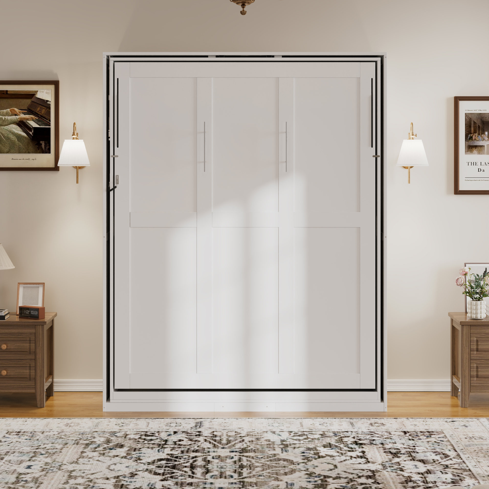 Rotating Queen Murphy Bed with Hidden Storage Racks 20 Rotating Queen Murphy Bed with Hidden Storage Racks