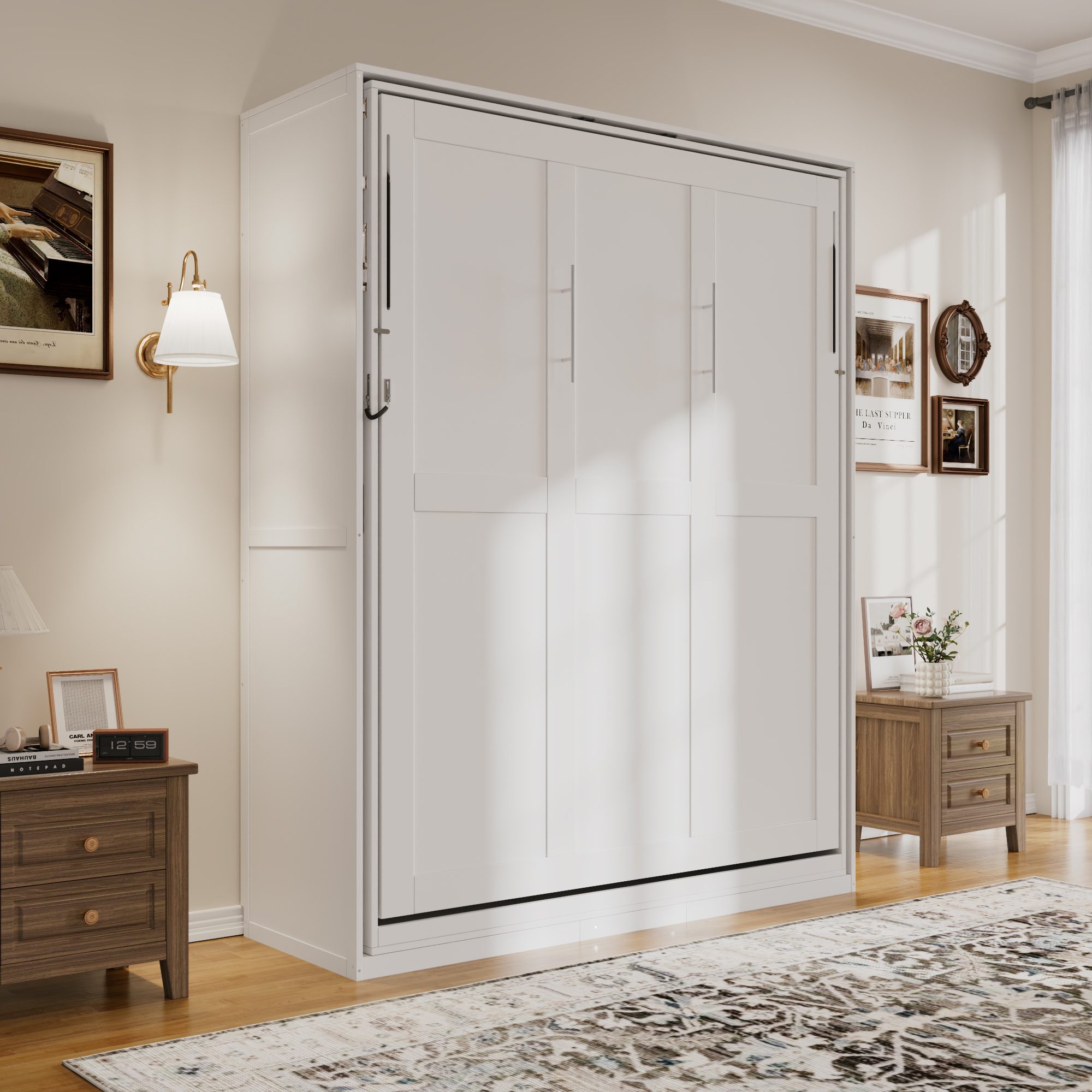 Rotating Queen Murphy Bed with Hidden Storage Racks 22 Rotating Queen Murphy Bed with Hidden Storage Racks