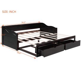 Wooden Daybed with Trundle Bed and Drawers 37 Wooden Daybed with Trundle Bed and Drawers