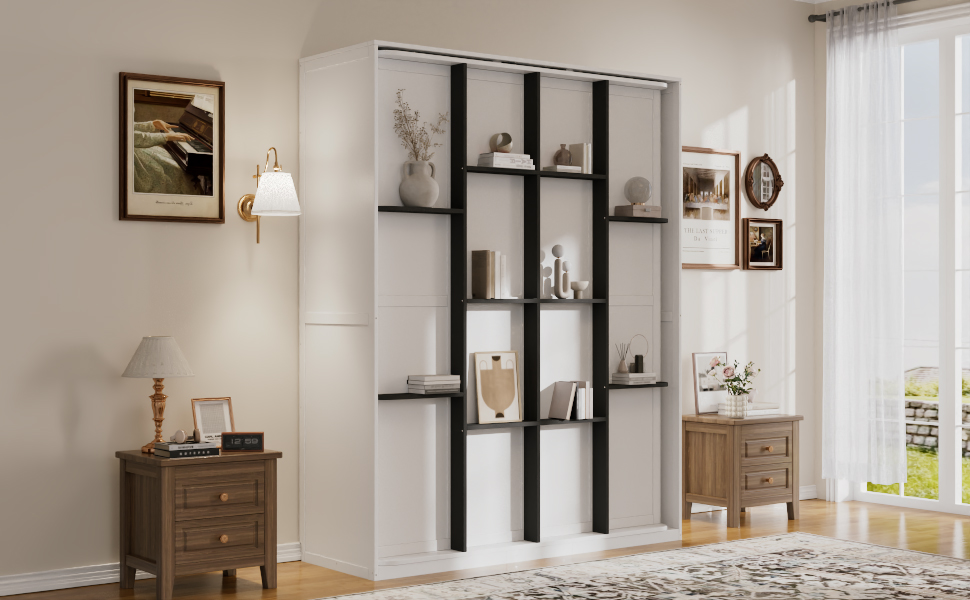 Rotating Queen Murphy Bed with Hidden Storage Racks 10 Rotating Queen Murphy Bed with Hidden Storage Racks