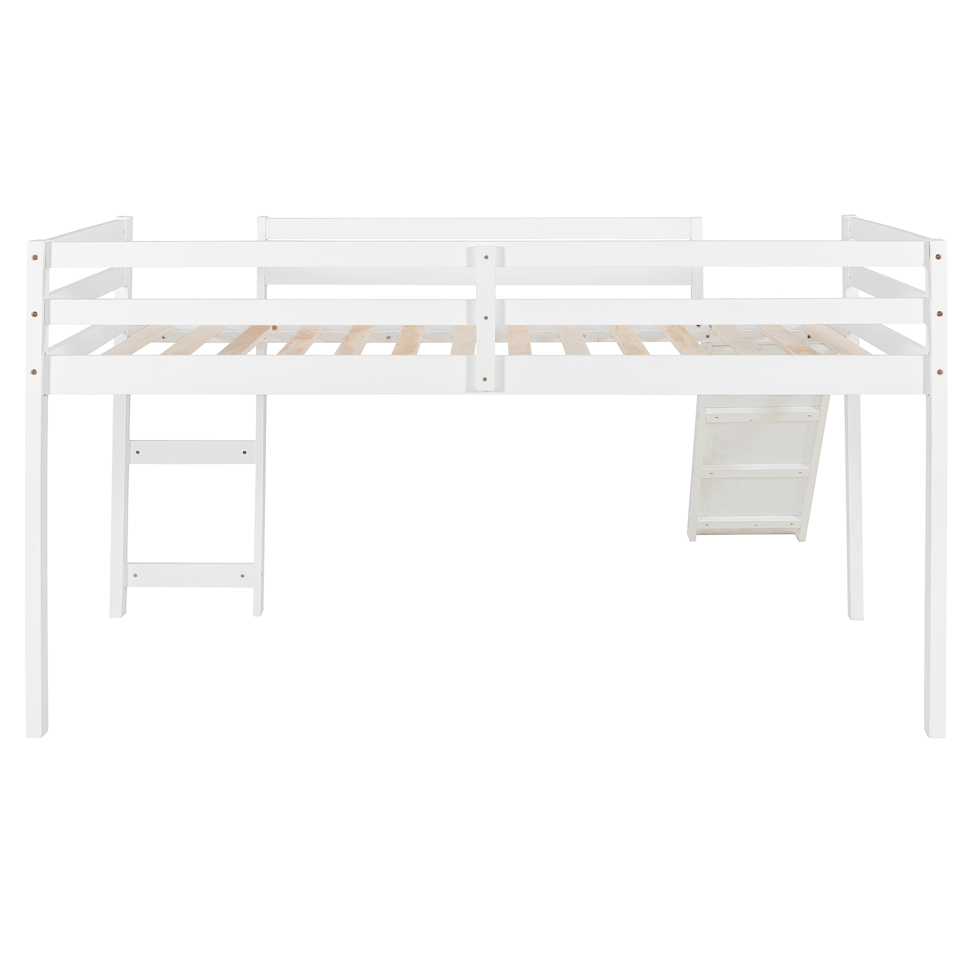 Twin Loft Bed With Slide, Multifunctional Design 14 Twin Loft Bed With Slide, Multifunctional Design
