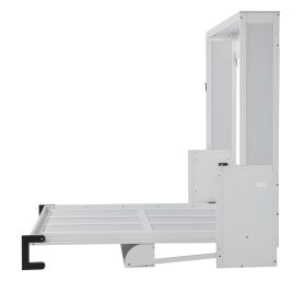 Queen Size Wood Vertical Murphy Bed With Desk, Gas Struts 41 Queen Size Wood Vertical Murphy Bed With Desk, Gas Struts